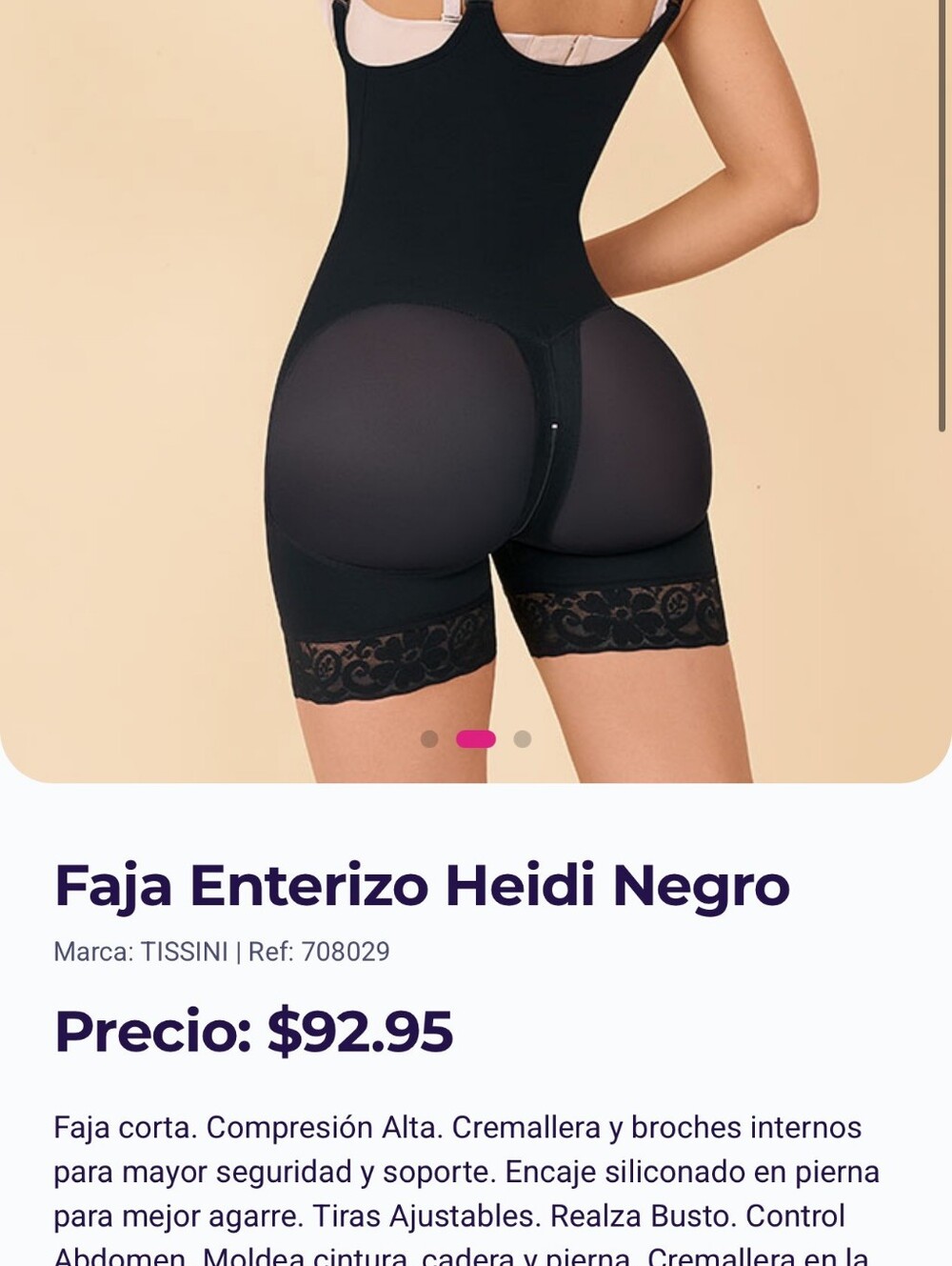 ISSI Black High-Compression Full-Body Shaper with Lace Thighs